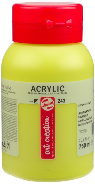 Farba akrylowa 750ml Greenish Yellow 243 Art Creation, Talens