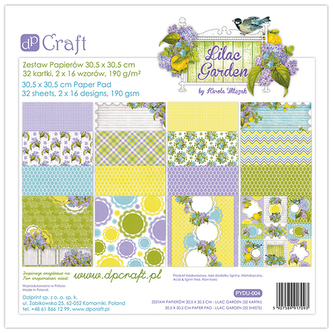 Papiery 30.5 x 30.5cm Lilac Carden 32 kartki, Paperology Dp Craft