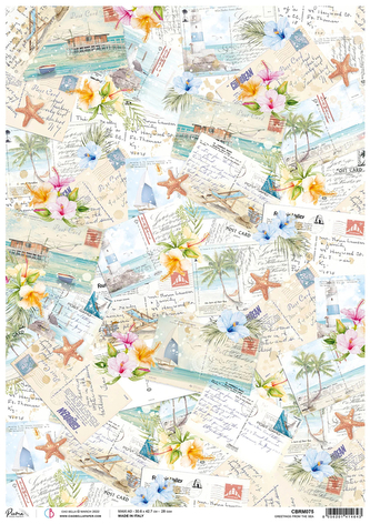 Papier ryżowy A3 Greetings From The Sea, Ciao Bella