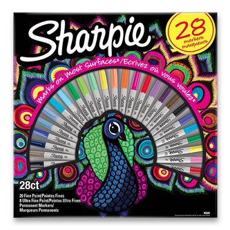 Markery Fine kpl 20-kol +Ultra Fine 8kol. Paw 2061333 Sharpie