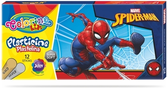 Plastelina 12-kol. Disney Kids Colorino Spiderman, Patio