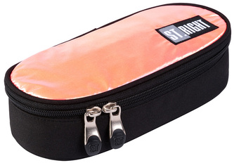 Piórnik saszetka usztywniona z wewnętrzną klapką Stright PC-01 Coral Holo, St.Majewski