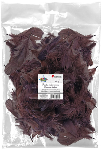 Piórka 16g brązowe 5-12cm, Craft Fun