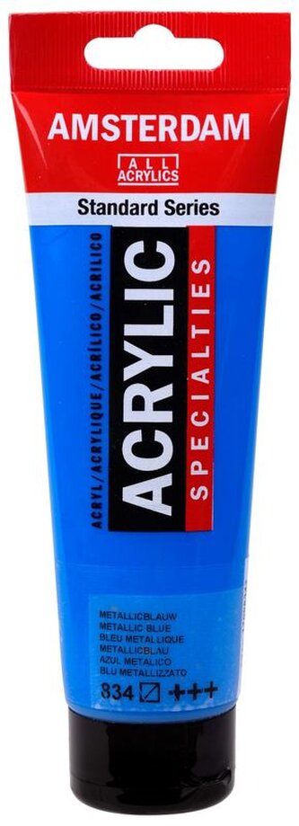 Farba akrylowa nr 834 metallic blue 120ml, Amsterdam