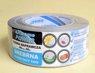 Taśma naprawcza DUCT 48x50m srebrna, Smart