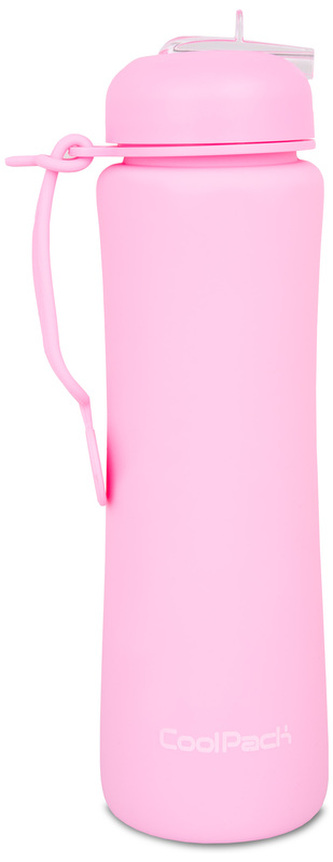 Bidon silikonowy 600 ml Pump Pastel Powder Pink Coolpack, Patio