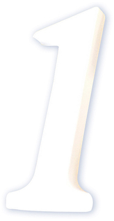Cyfra mała „1” - 7,7 x 1,5 x 12cm. AC341, Decopatch