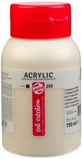 Farba akrylowa 750ml Titanium Buff Deep 290 Art Creation, Talens