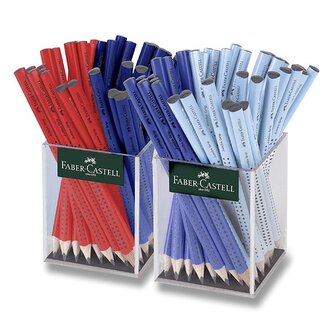 Ołówek Jumbo Grip B displ. 3 x 24 szt. niebieski, czerwony, błękitny, Faber-Castell