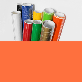 Folia samoprzylepna pomarańczowa błyszcząca 50 x 70 cm, Artdruk