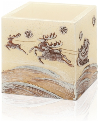 Świeca Renifer lampion kwadrat kość słoniowa, Bartek Candles