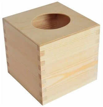 Pudełko drewniane na chusteczki kwadrat S1200