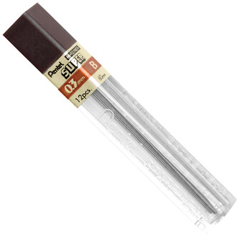 Grafity 0.3mm B Hi-Polymer - fiolka 12 pręcików, Pentel
