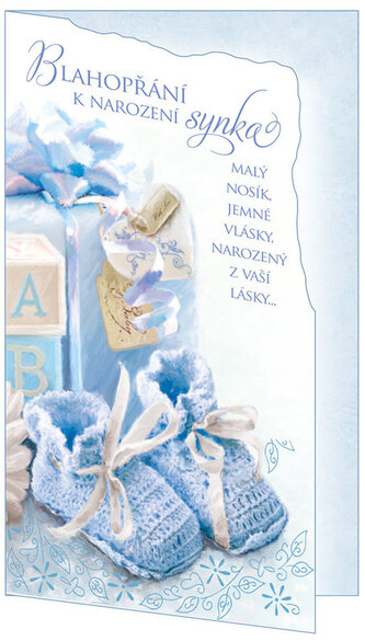 Karnet Dzieci + Koperta Gratuluję urodzenia synka, Argus