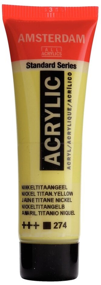 Farba akrylowa nr 274 nickel titan.yellow 20ml, Amsterdam
