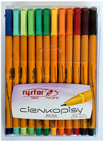 Cienkopisy RC-04 kpl. 25-kol. 403-025, Rystor