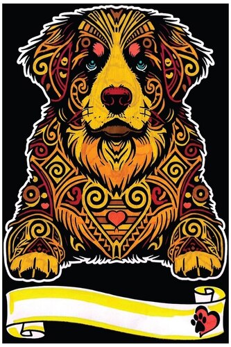 Kolorowanka welwetowa Pies Berneński 29,7x21, Colorvelvet