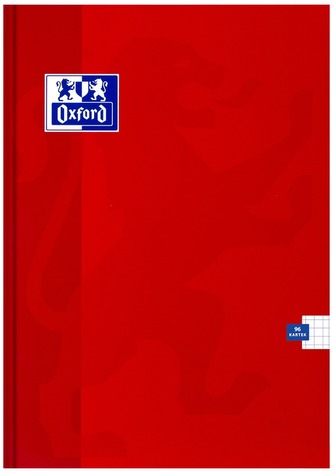 Brulion A5 96k 90g kratka Esse czerwony, Oxford