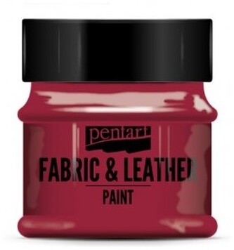 Farba do tkanin i skór 50ml czerwona, Pentart
