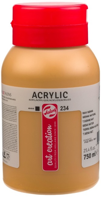 Farba akrylowa 750ml Raw Sienna 234 Art Creation, Talens