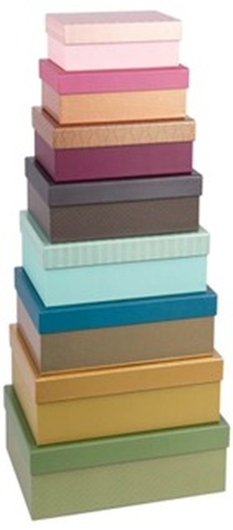 Zestaw pudełek PUG-22034-PR-HS kpl. 10szt., Rozette