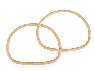 Bambusová ucha na tašky 14x17,5 cm - 10 ks - 2 bambus světlý