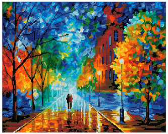 Mozaika diamentowa 40x50 Jesienny spacer, iPicasso