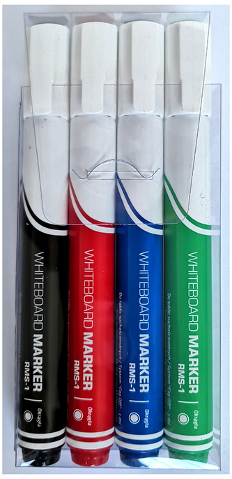 Marker suchościeralny komplet 4-kol. w etui, Rystor