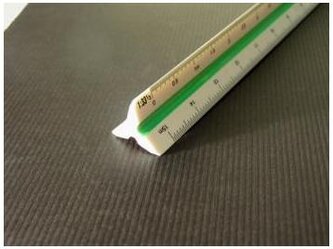 Linijka skalówka trójkątna 30 cm nr 6, Leniar