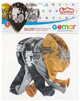 Balony Premium Happy Birthday 40, metaliczne, 12 / 6 szt., GoDan