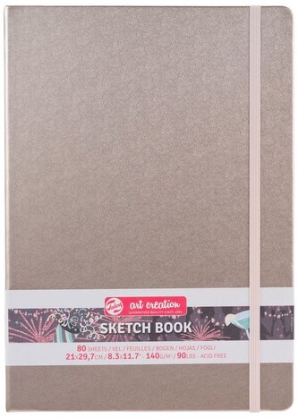 Szkicownik 21x30 metaliczny różowy Art Creation, Talens