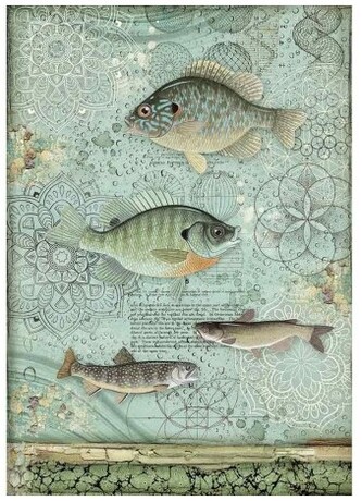 Papier ryżowy A4 Forest – Rybki, Stamperia