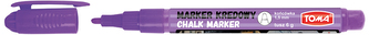 Marker kredowy z klipsem do czarnych tablic końc. 1.5 mm fioletowy 293-92, Toma