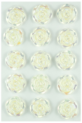 Dżety kryształki JET-3110 samoprzylepne perłowe kwiatki, rozm.17 mm, Aliga