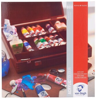 Farby akrylowe Van Gogh 14x40ml, kaseta drewniana Inspiration, Talens