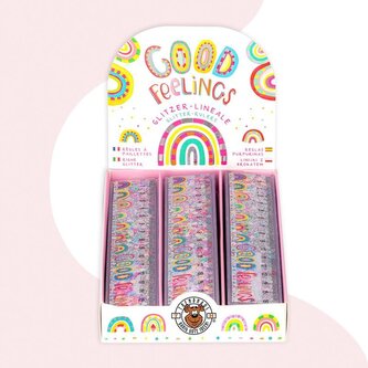 Linijka brokatowa 16 cm Good Feelings, Trendhaus