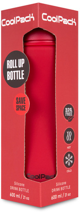 Bidon silikonowy 600 ml Pump Rpet Red Coolpack, Patio