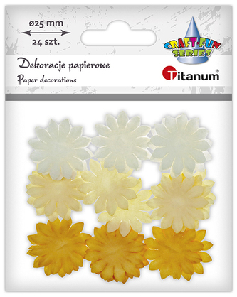 Kwiatki op. 24szt. 4cm papierowe 491179, Craft-Fun
