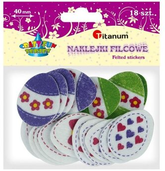 Jajko filcowe samoprzylepne op. 18szt. E-33, Craft Fun