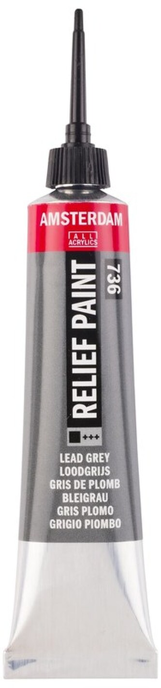 Farba konturowa Amsterdam Relief Paint 20ml Lead Grey 736, Talens