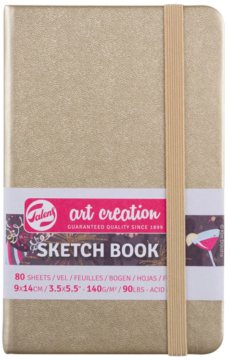 Szkicownik 9x14 złoty Art Creation, Talens