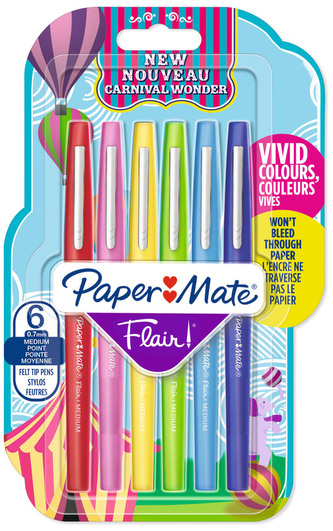 Pisaki Flair Carnival 6szt  Paper Mate