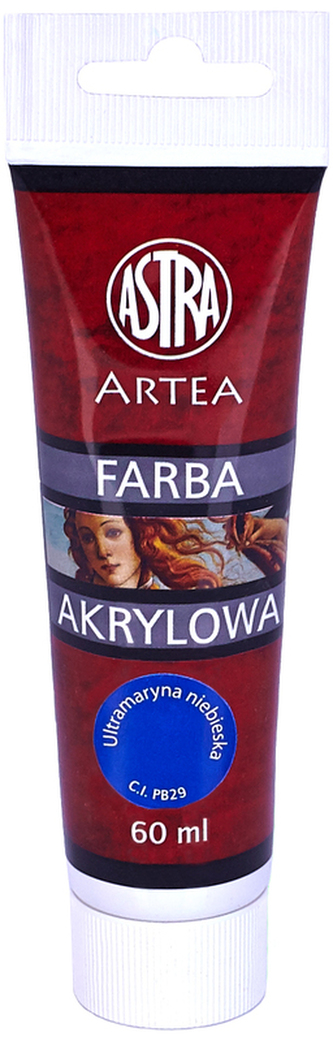 Farba akrylowa Artea ultramaryna niebieska tuba 60 ml, Astra