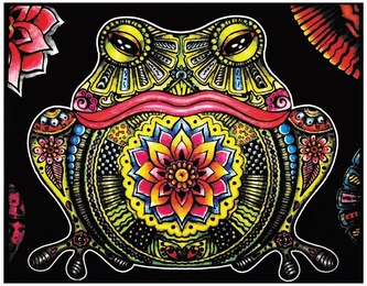 Kolorowanka welwetowa Żaba 47x35, Colorvelvet