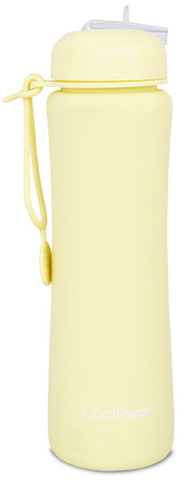 Bidon silikonowy 600 ml Pump Pastel Powder Yellow Coolpack, Patio