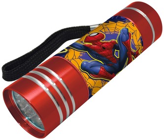 Latarka LED 9 cm, 1 z 4 wzorów, CDU (12x4) Spiderman, Kids