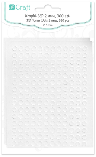 Kropki 3D 5 x 2mm 360 szt, Dp Craft