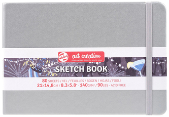 Szkicownik 21x14,8 srebrny Art Creation, Talens