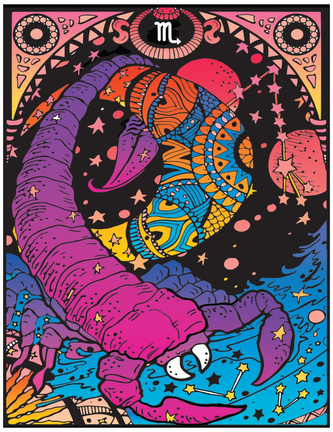 Kolorowanka welwetowa Zodiak Skorpion 29,7x21, Colorvelvet