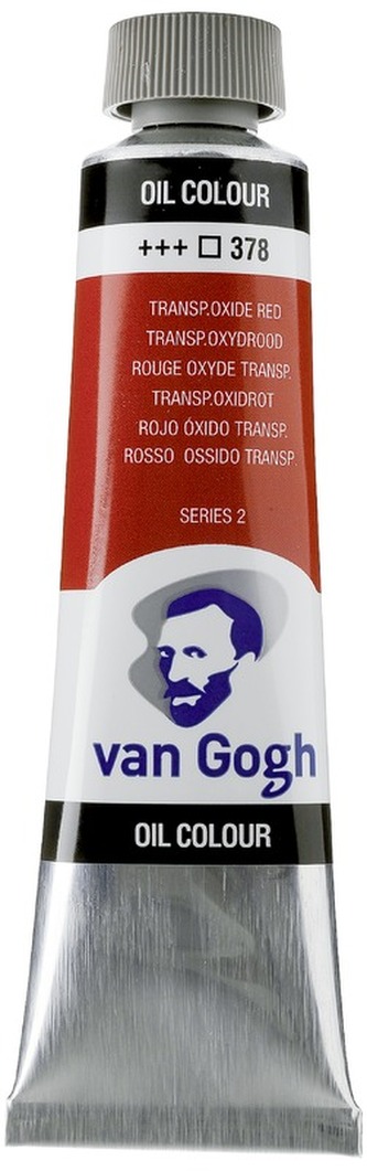 Farba olejna Van Gogh, 40ml Transparent Oxide Red 378, Talens